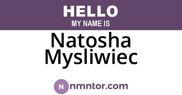 Natosha Mysliwiec