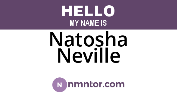 Natosha Neville