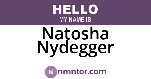 Natosha Nydegger