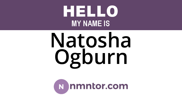 Natosha Ogburn