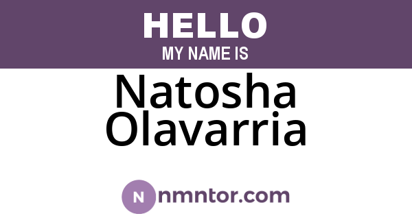 Natosha Olavarria