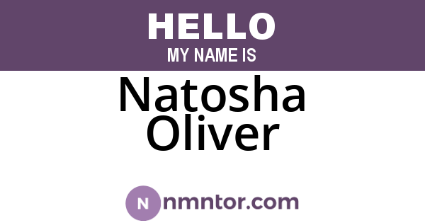 Natosha Oliver