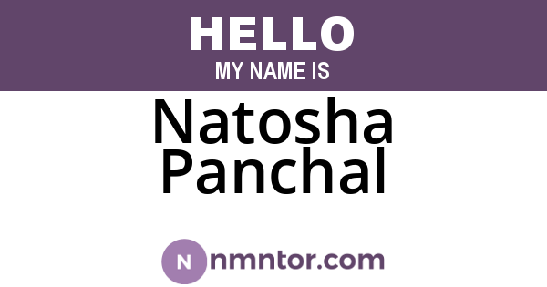 Natosha Panchal