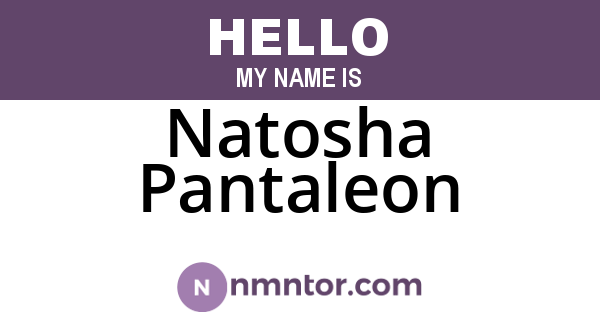 Natosha Pantaleon