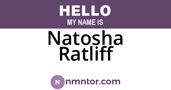 Natosha Ratliff