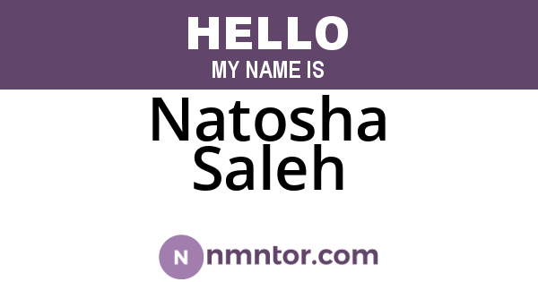 Natosha Saleh