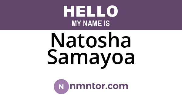 Natosha Samayoa