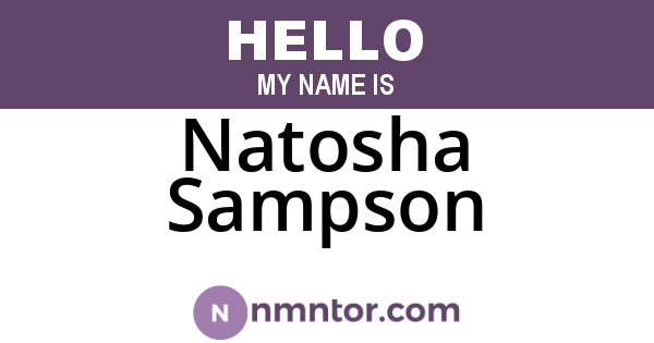 Natosha Sampson