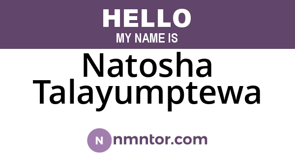 Natosha Talayumptewa