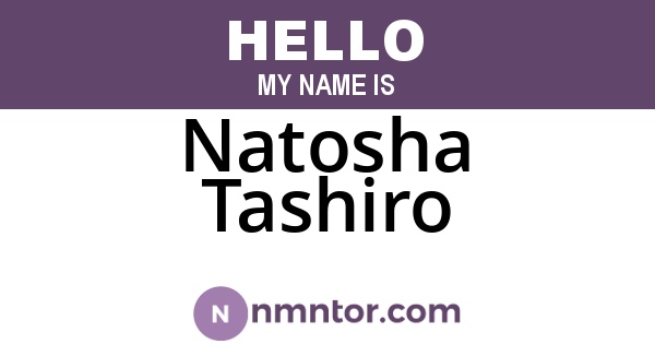 Natosha Tashiro