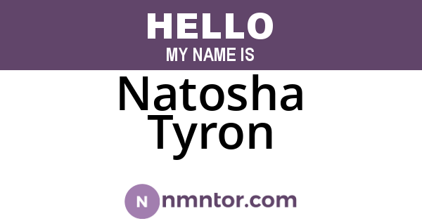 Natosha Tyron