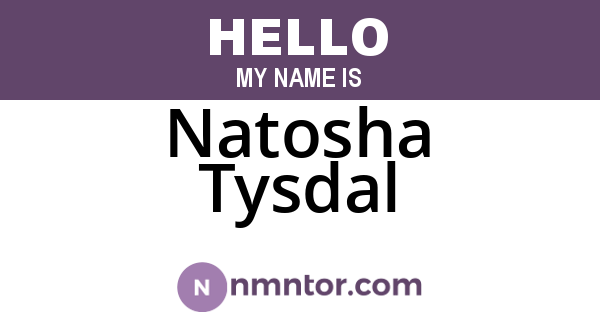 Natosha Tysdal