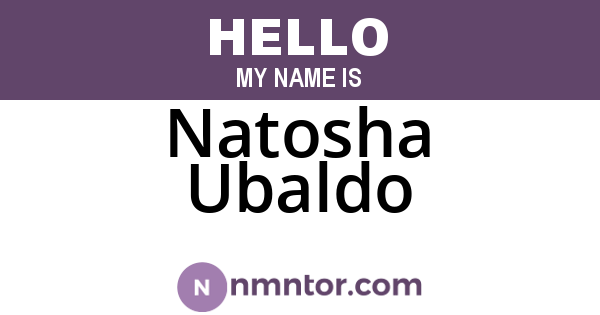 Natosha Ubaldo