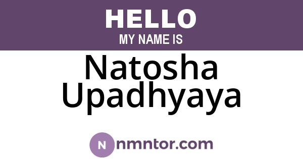 Natosha Upadhyaya