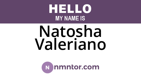Natosha Valeriano