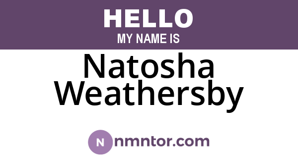 Natosha Weathersby