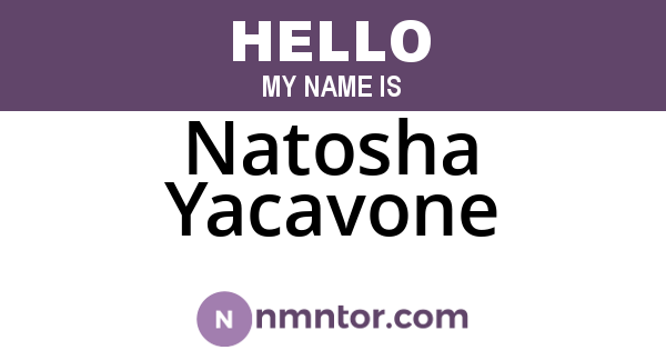 Natosha Yacavone
