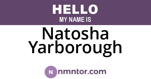 Natosha Yarborough