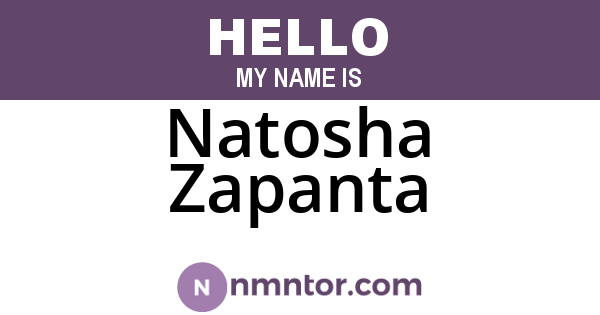 Natosha Zapanta