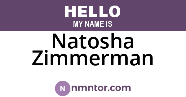 Natosha Zimmerman