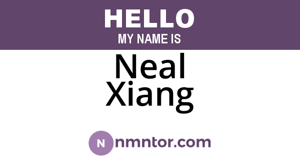 Neal Xiang