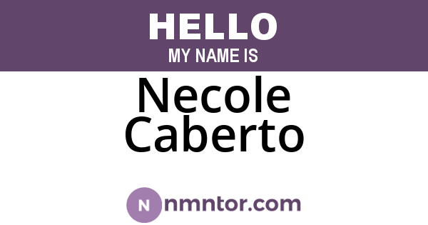 Necole Caberto