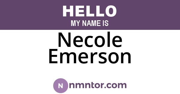 Necole Emerson