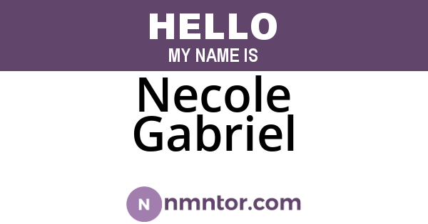Necole Gabriel