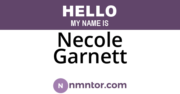 Necole Garnett
