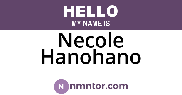 Necole Hanohano
