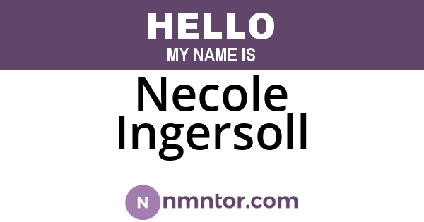 Necole Ingersoll