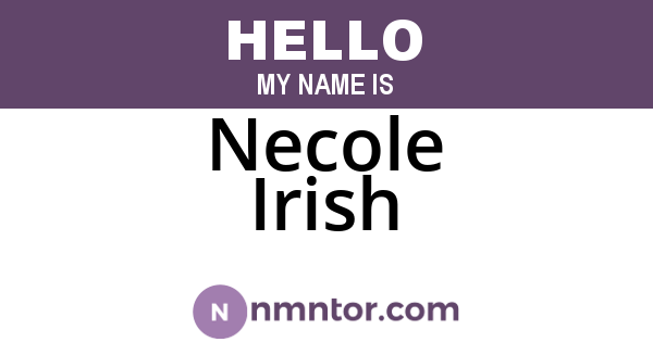 Necole Irish