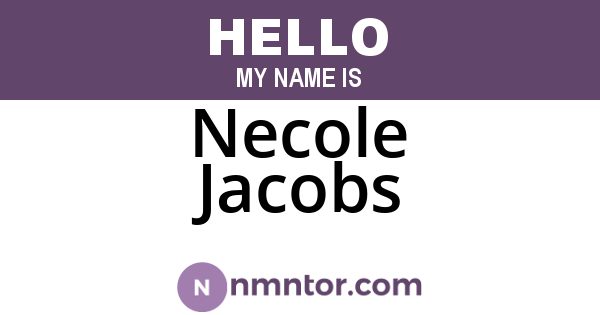 Necole Jacobs