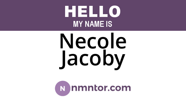 Necole Jacoby