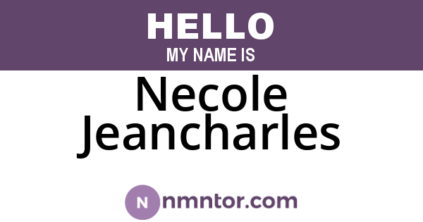 Necole Jeancharles
