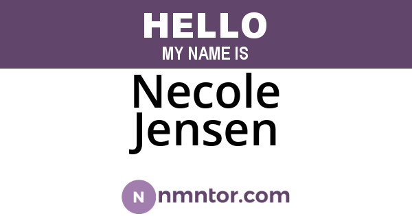 Necole Jensen