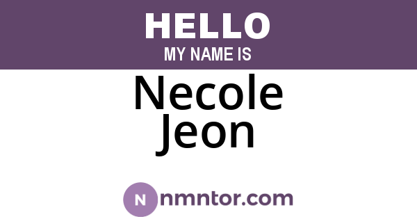 Necole Jeon