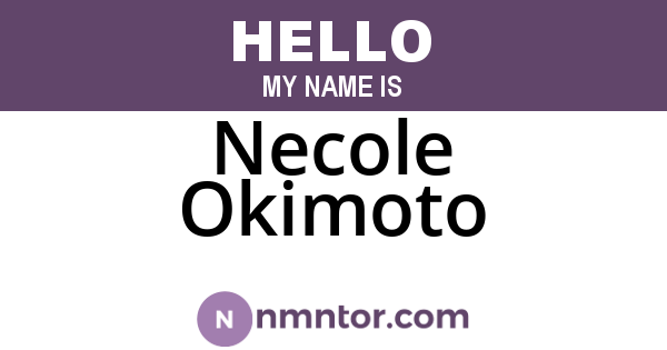 Necole Okimoto