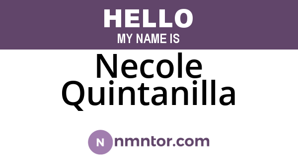 Necole Quintanilla