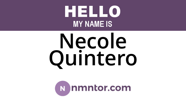 Necole Quintero