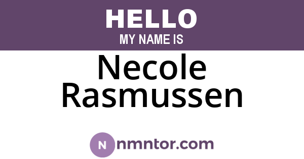 Necole Rasmussen