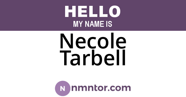Necole Tarbell