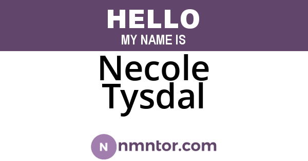 Necole Tysdal
