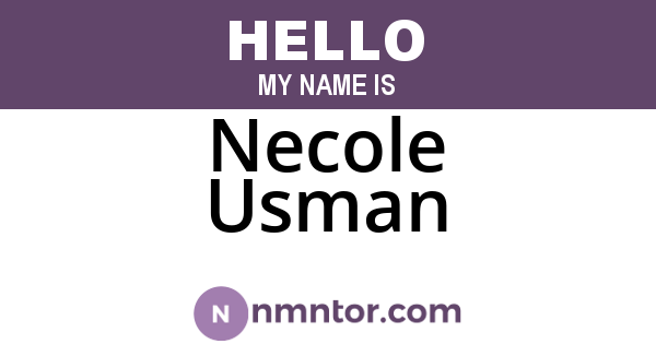 Necole Usman