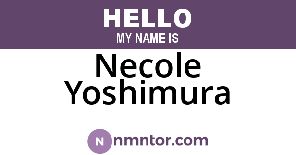 Necole Yoshimura