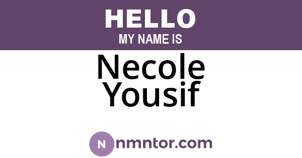 Necole Yousif
