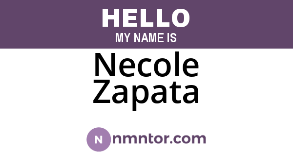 Necole Zapata