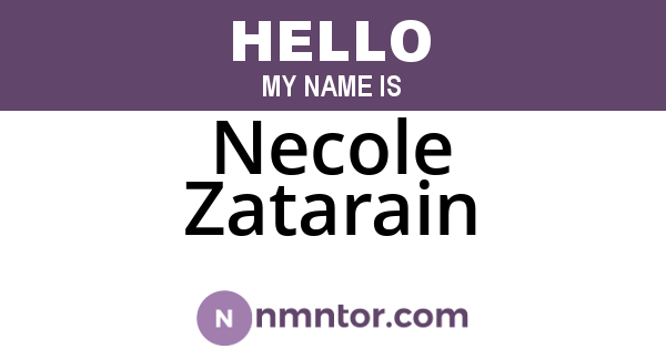 Necole Zatarain