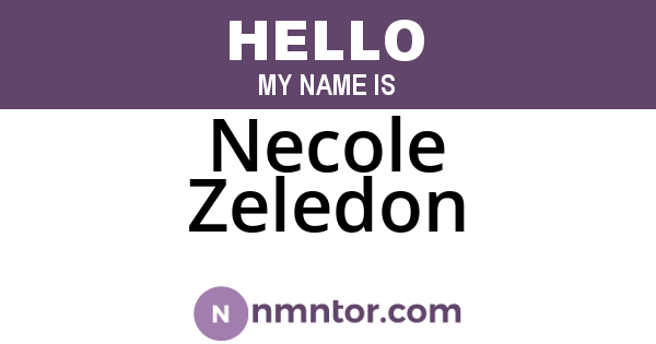 Necole Zeledon