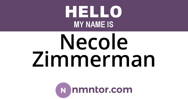 Necole Zimmerman